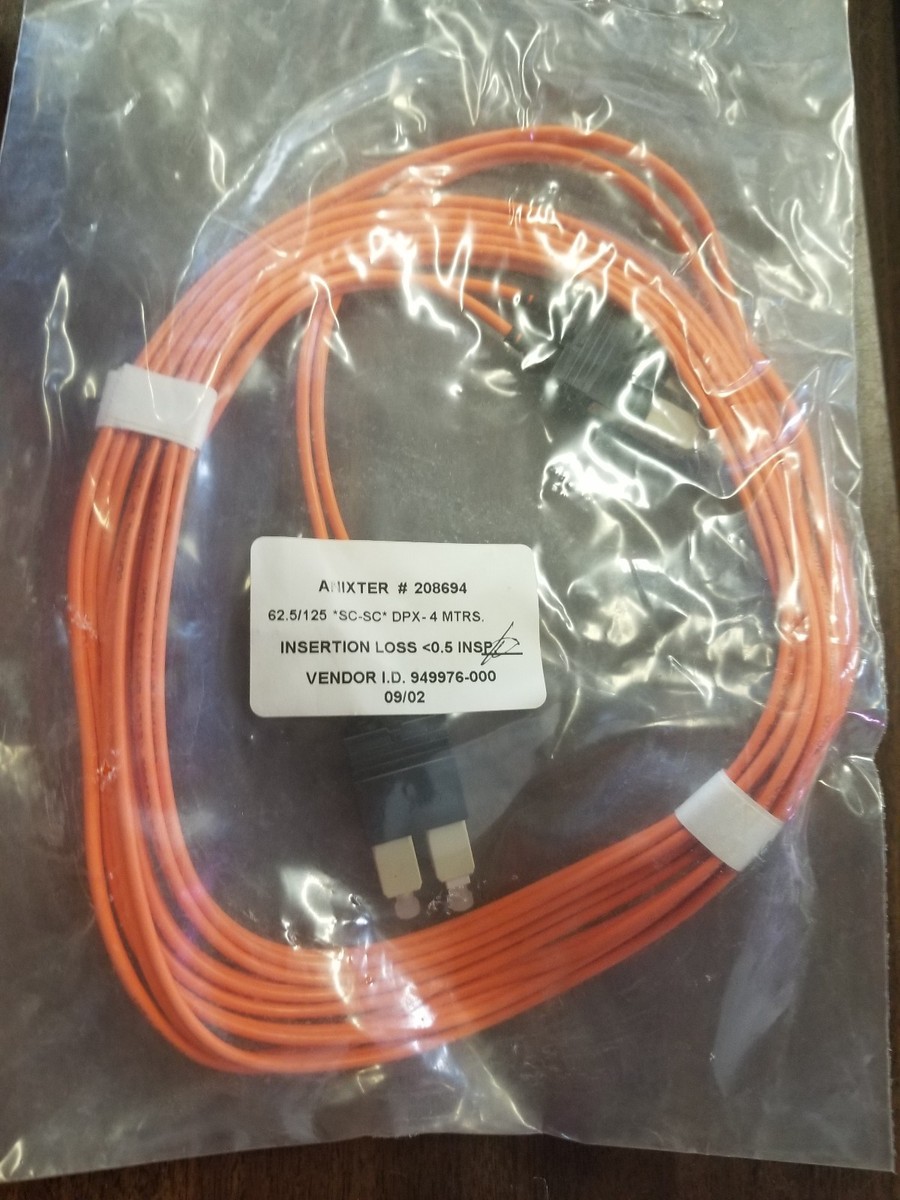 Anixter 208694 Fiber Optic Cable 62.5/125 DPX-4 MTRS. #1E-2385-B6