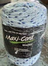 MAXI-CORD Macrame Light Blue Braided 100 Yds. 6mm Fade Resistant