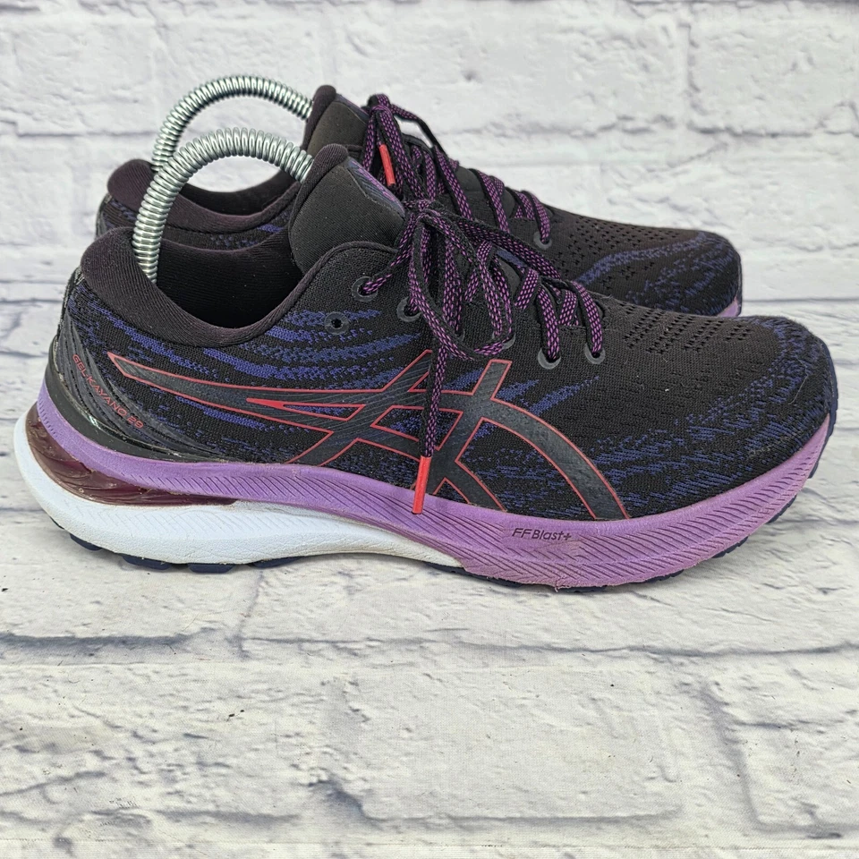 Womens 8.5 W ASICS Gel Kayano 29 Stability Road Run Walk Shoe Blk Purple Comfort - Image 4 of 4
