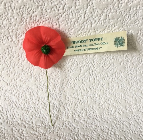 Vintage Buddy Poppy “Wear it Proudly” U.S. Veterans of Foreign Wars