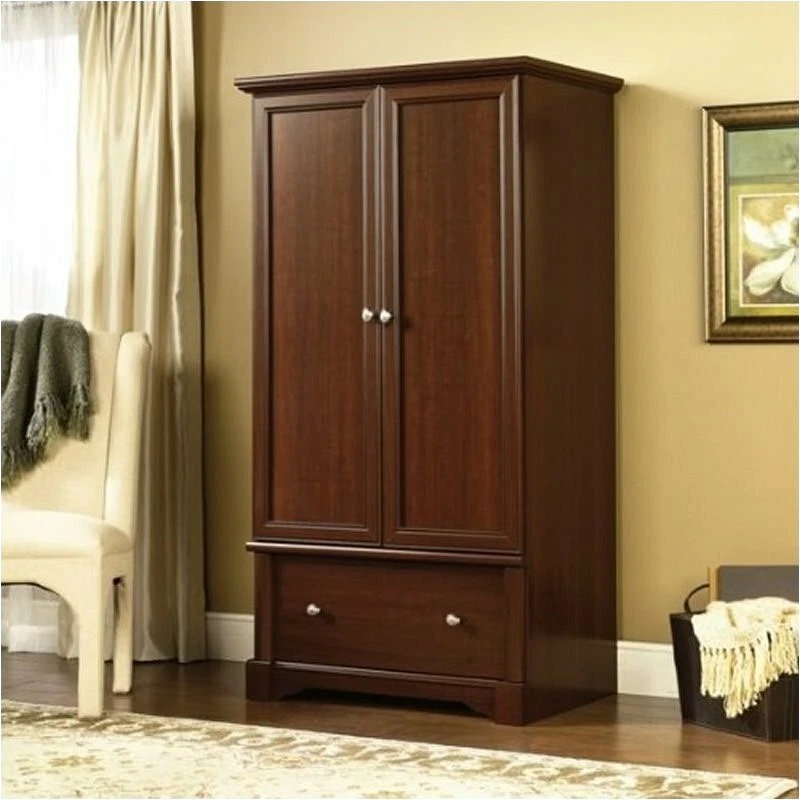 Pemberly Row Wardrobe Armoire in Cherry