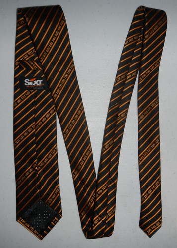 SIXT Rent the a Car Rental Company Logo Mens Neck Tie - Picture 4 of 5