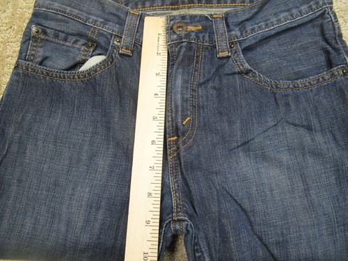 Levis 505 Jeans Boys 12 Blue Straight Youth Pants Kids 26x26 Dark Wash Denim - Picture 8 of 10