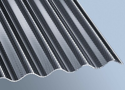 Acryl Wellplatten Lichtplatten | 3 mm | Sinus 76/18 | Wabe | Graphit