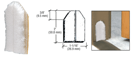 CRL PDP1W-XCP10 CRL White Door Jamb Dust Pad - pack of 10 - Picture 2 of 4