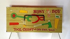 Vintage Busy Boy Tool Chest box by Ohio Art With Original Tools