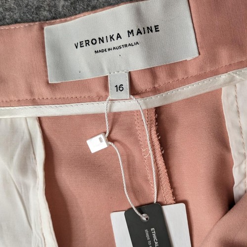 Veronika Maine Dusky Pink Wide Leg High Waisted Formal Dress Pants NWT Size 16 - Picture 7 of 8