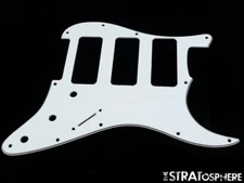 *NEW White 3 P-90 Stratocaster PICKGUARD for Fender Strat 3 Ply Standard 3 P90s
