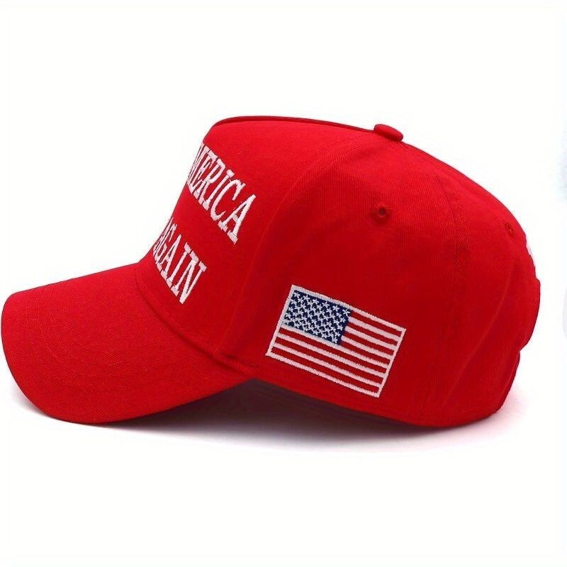 Red MAGA Baseball Cap - Patriotic Trump Support Hat