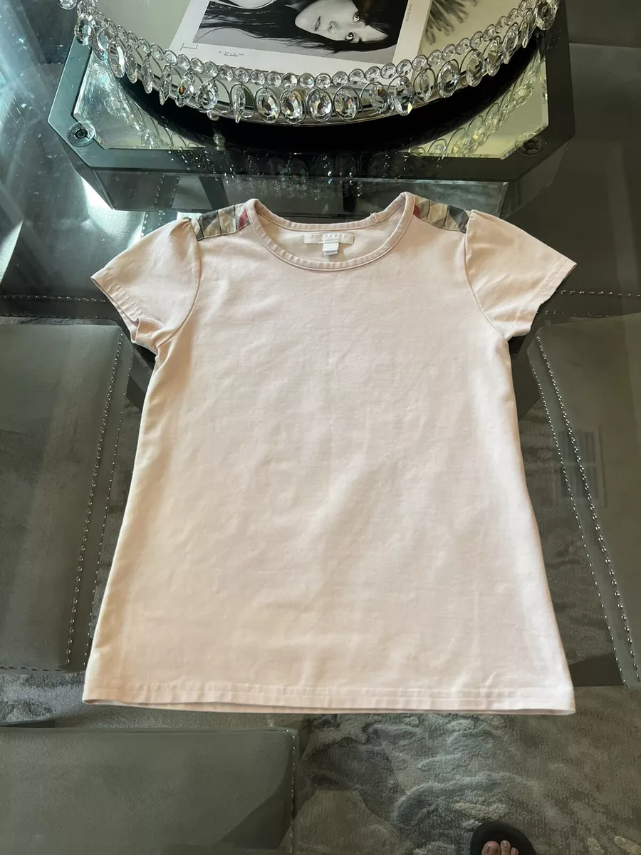 Burberry t shirt kids top silver