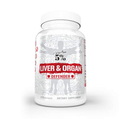 5% Nutrition Rich Piana | Liver & Organ Defender 270 Capsules LEGENDARY SERIES 