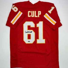 Facsimile Autographed Curley Culp Kansas City Red Reprint Jersey Size Men's XL