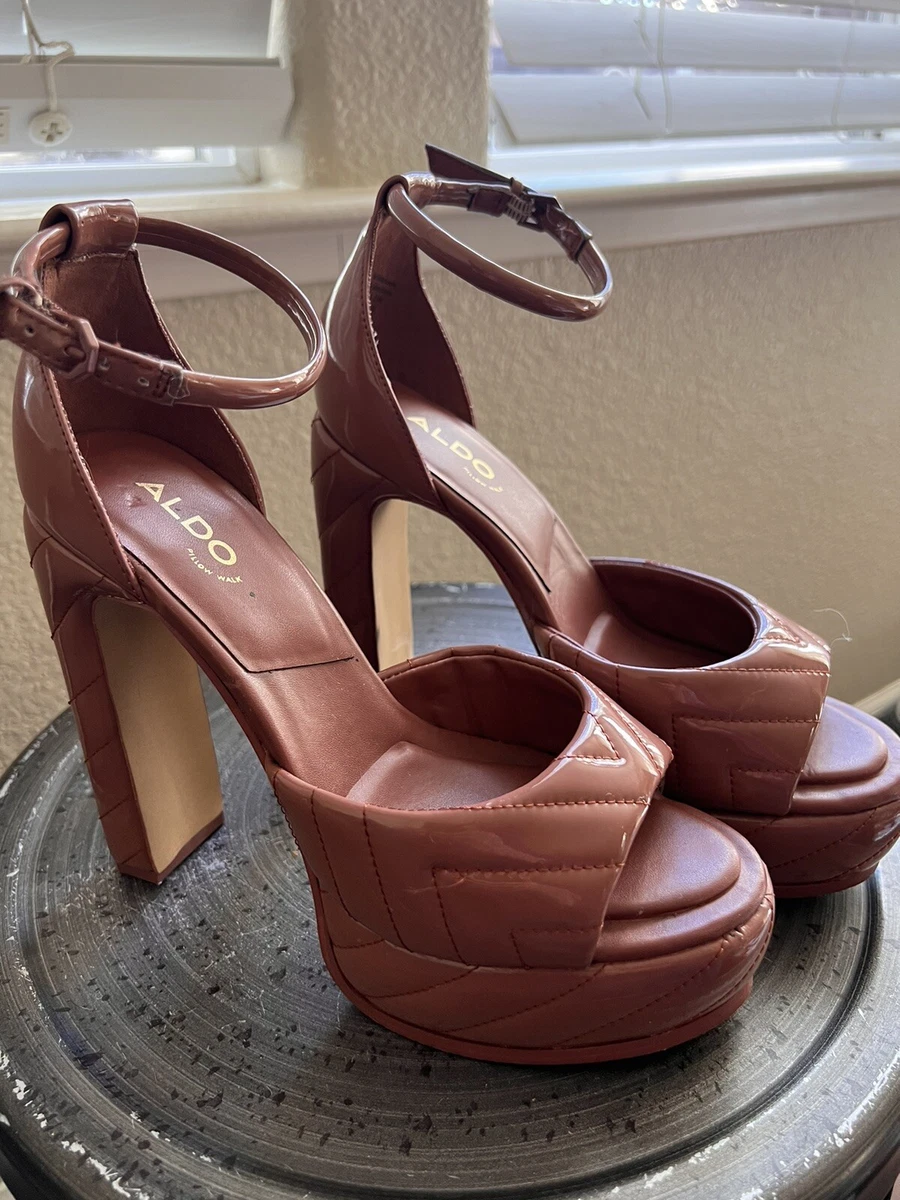 Tan top platform heel