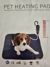 New Riogoo Pet Heating Pad Medical Supplies Blue 18" x 18" Dog/ Cat