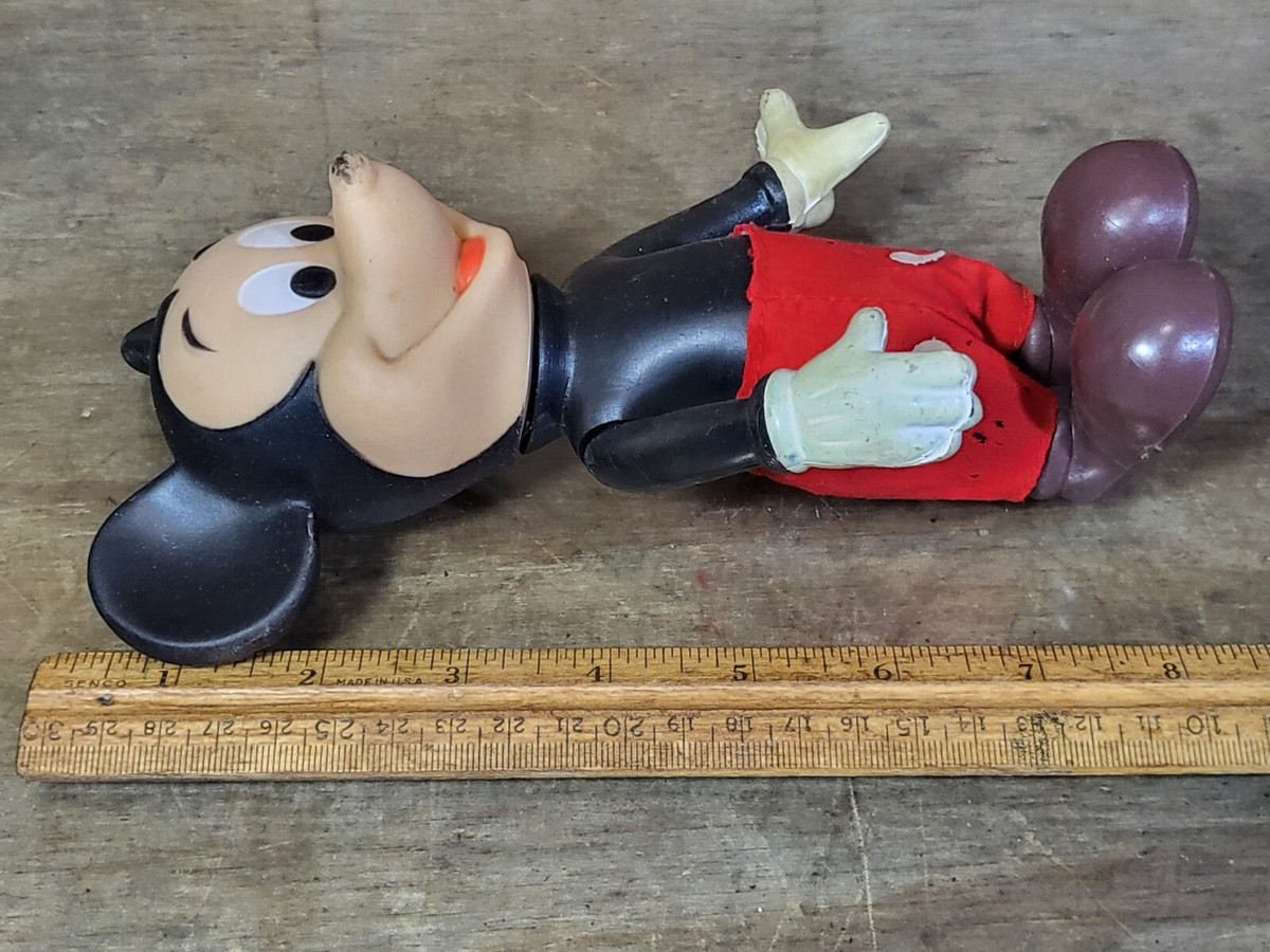 Disney Mickey Mouse フィギュア ビンテージ Vintage Mickey Mouse Toy Walt DISNEY Productions Hong Kong 1960's
