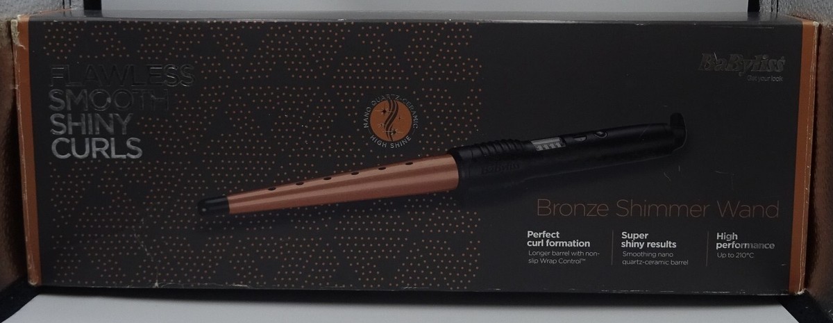 Babyliss 2285AU Flawless Smooth Shiny Curls Tong Ceramic Bronze Shimmer Wand