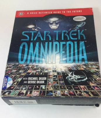 STAR TREK OMNIPEDIA Computer Software Windows 95 Voice Activated Guide Future PC
