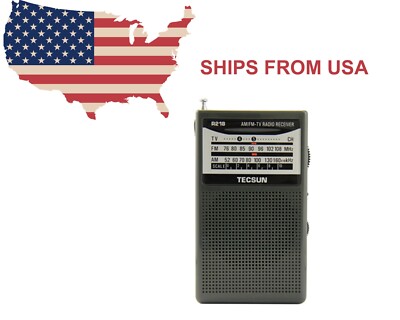 TECSUN R-218 AM / FM Pocket Analog Radio Receiver