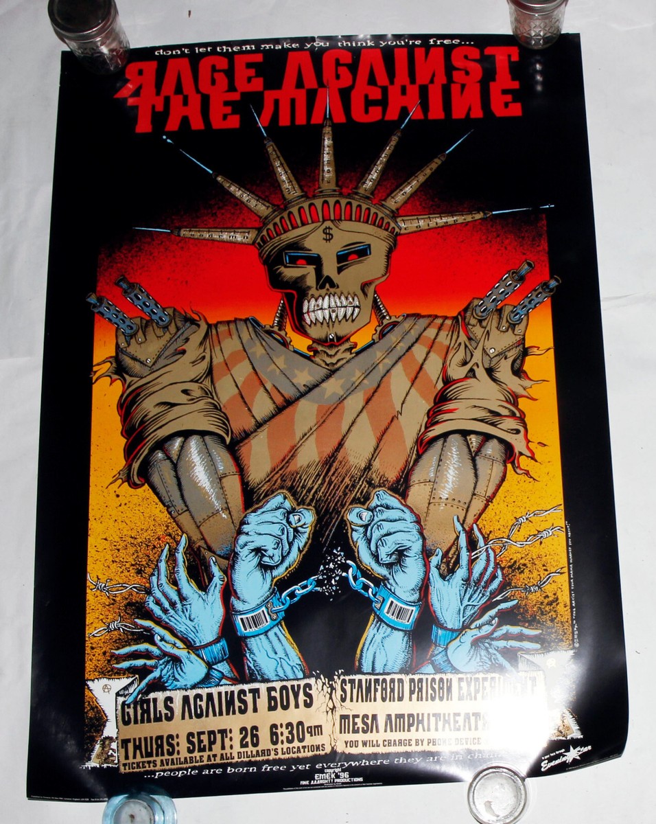 RAGE AGAINST THE MACHINE ポスター RAGE AGAINST THE MACHINE GIRLS AGAINST BOYS EMEK LARGE 24x36
