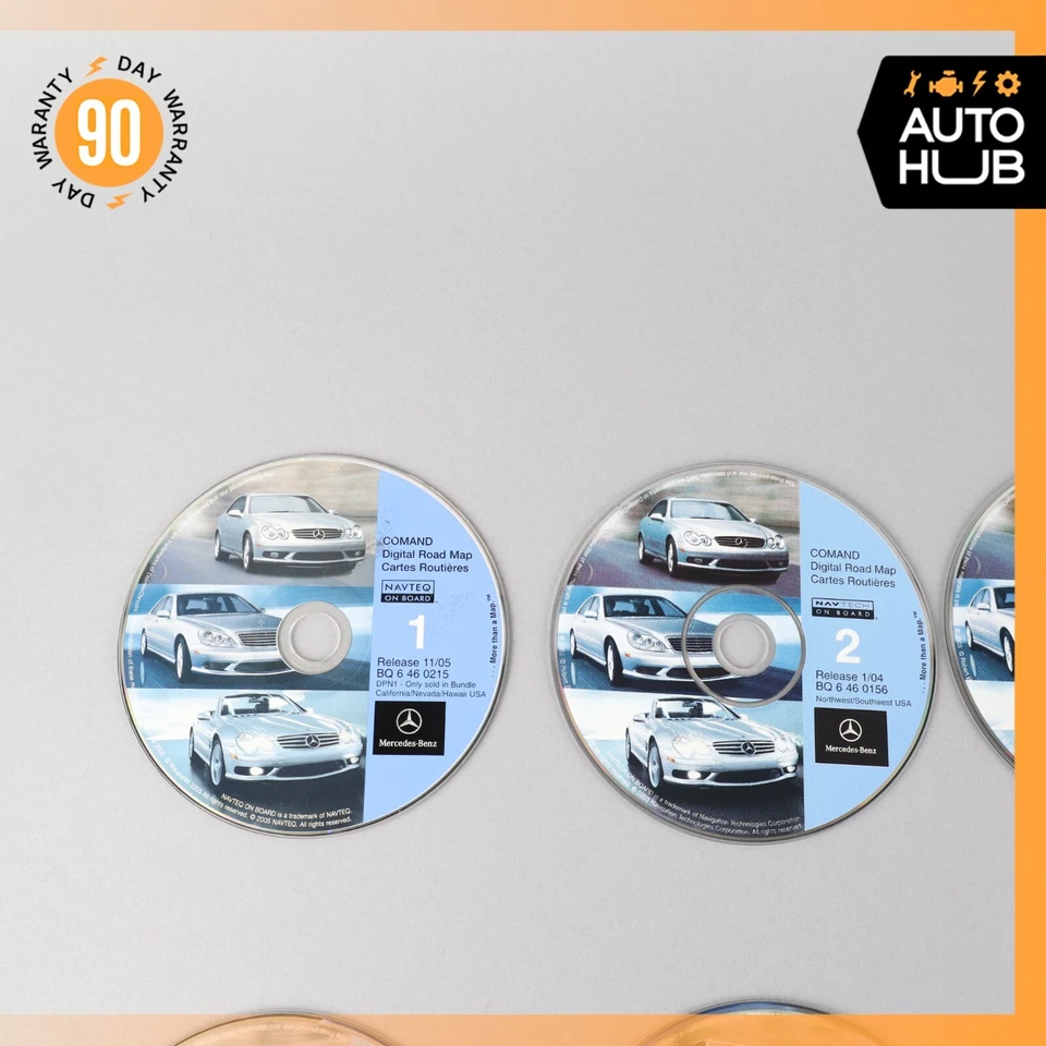 2004 Mercedes R230 SL500 Comand GPS Map Navigation Disc Set OEM - Image 4 of 4