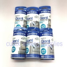 Evercare Giant Extreme Stick Lint Roller Remover, 60-Sheets Refill - 6 Rolls