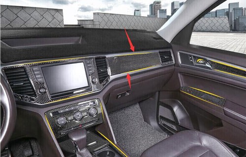 For VW Atlas 2018-2021 Real Carbon Fiber Central Console Instrument Panel Trim - Picture 2 of 5