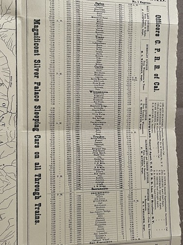 Reproduction 1872 Folding Map Great Trans-Continental Railroad Union Pacific - Picture 7 of 24