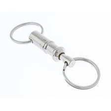 ASR Outdoor Brass Body Nickel Plated Pull Apart Key Ring Travel Accessory