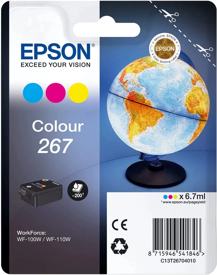 Epson 267 cartouche d'encre Couleur authentique (TVA incluse) - Photo 1/1