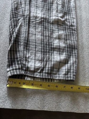 Mens Puritan Pajama Pants With Pockets Gray Plaid Size M - Picture 8 of 8