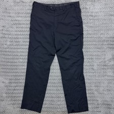 Vtg Ermenegildo Zegna Dress Suit Pants Wool Men Tag 38R/Fit 36x32 Black