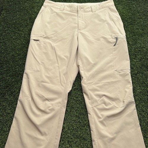 Pantalon Columbia Omni-Shade Convertible Homme - Taille 34x30 (beige, Nylon)