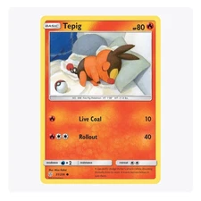 Tepig 31/236 Cosmic Eclipse Pokemon TCG trading card