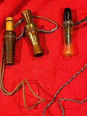 Lot of 3 hunting game calls...Arkansas Mallard/Lohman Gold Series/unbranded