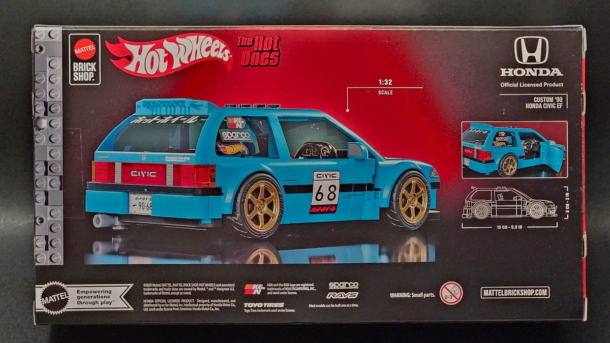 Mattel Brick Shop Hot Wheels 90 Honda Civic EF The Hot Ones 248
