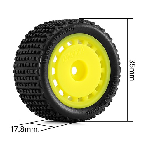 INJORA Vormontierte Pin Buggy Reifen & Räder für 1/28 Losi Micro-T, 4 Stück - Picture 11 of 25