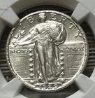 1929 Standing Liberty quarter, NGC AU details