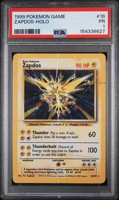 Pokémon TCG Base Set Grade 1 English Collectible Individual Card