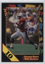 1991 Wild Card Draft 10 Stripe Herman Moore #67 Rookie RC 0q3. rookie card picture