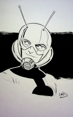 ANTMAN - X-Men Original MATT HEBB SIGNED Hand Inked Comic Art MARVEL COMICS
