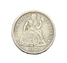 1875-CC Seated Liberty Dime Carson City Mint 90% Silver
