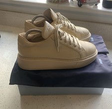 Prada Beige Neutral Leather Trainers Calzature Donna EU 39 Uk 6  box + bags VGC.