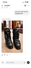 Salomon Men's Alpine Ski Boots Black 28/28.5 Flex 100 Custom Shell Power Strap