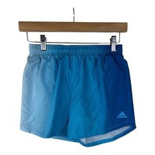 NWT Adidas Athletic Shorts Girl's Blue Rush Built In Brief Size L 14 