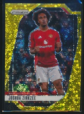 2024-25 Panini Prizm Premier League #128 Joshua Zirkzee Gold Disco Bubbles /10