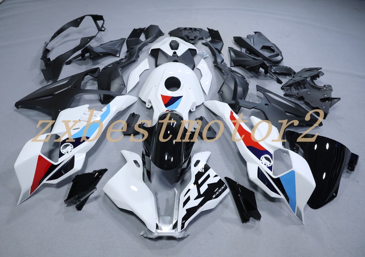 White Blue Racing Fairing Kit For BMW S1000RR 2025 Injection ABS