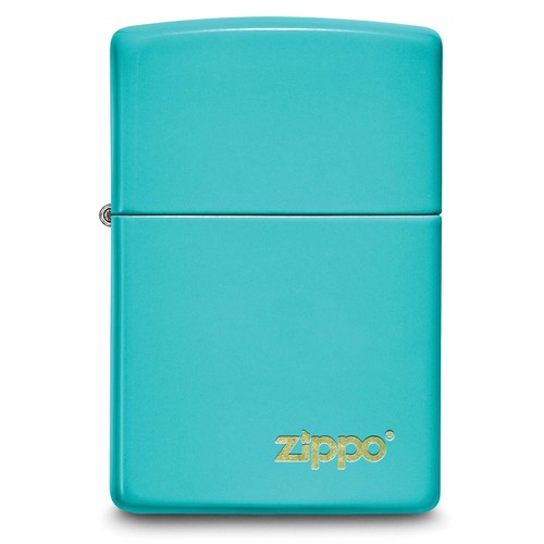 Zippo Lighter Founder Set Flat Turquoise Laser Engraving Windproof Refillable - Picture 1 of 4
