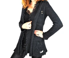 ✨Luxe Wrap Sweater ODD MOLLY 474 Soft Cardigan Alpaca Wool Pockets Frills S $299