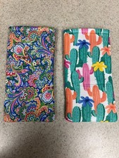 Sunglass / Eyeglass Fabric Cases - Bright Cactus Spring Paisley - Free Ship