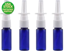 6PCS 10ml Empty Glass Nasal Spray Bottles Refillable Cosmetic Travel Vials